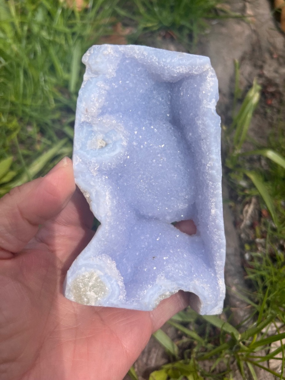 Blue (2) lace agate freeform | crystal